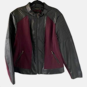 ana red leather jacket